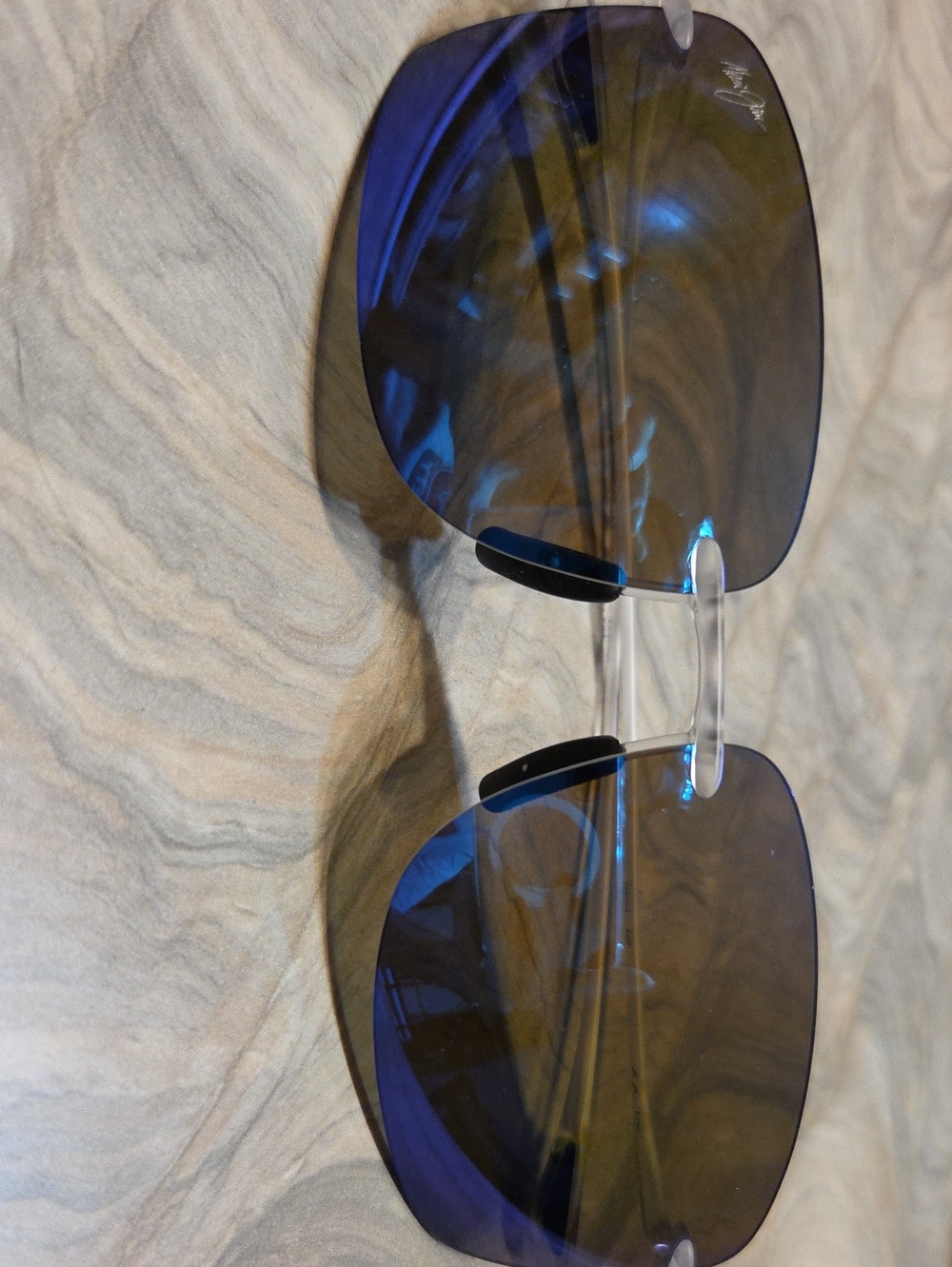 Maui Jim Blue Rimless Polarized Sunglasses